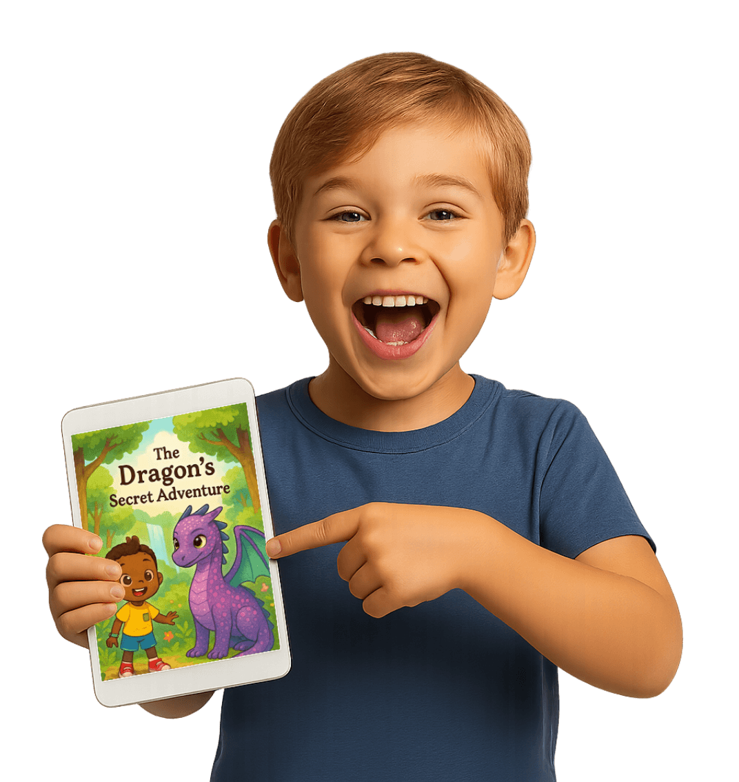 Child holding tablet